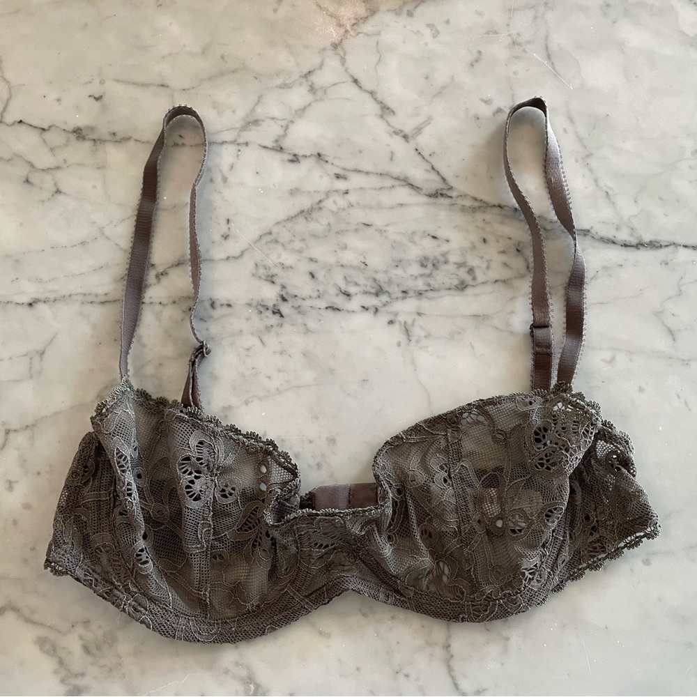 New ERES taupe lace bra 34b NWOT